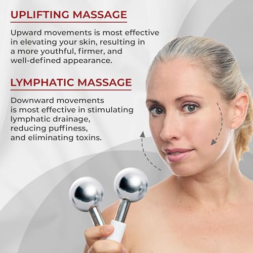 Shrink Ice Globes For Face, Metal Ice Rollers, Elevate Your Skin Care with Stainless Steel Cooling Massager for Face, Neck & Eyes, Fight Dark Circles, Wrinkles, Puffiness, Facial Skin Care Tool