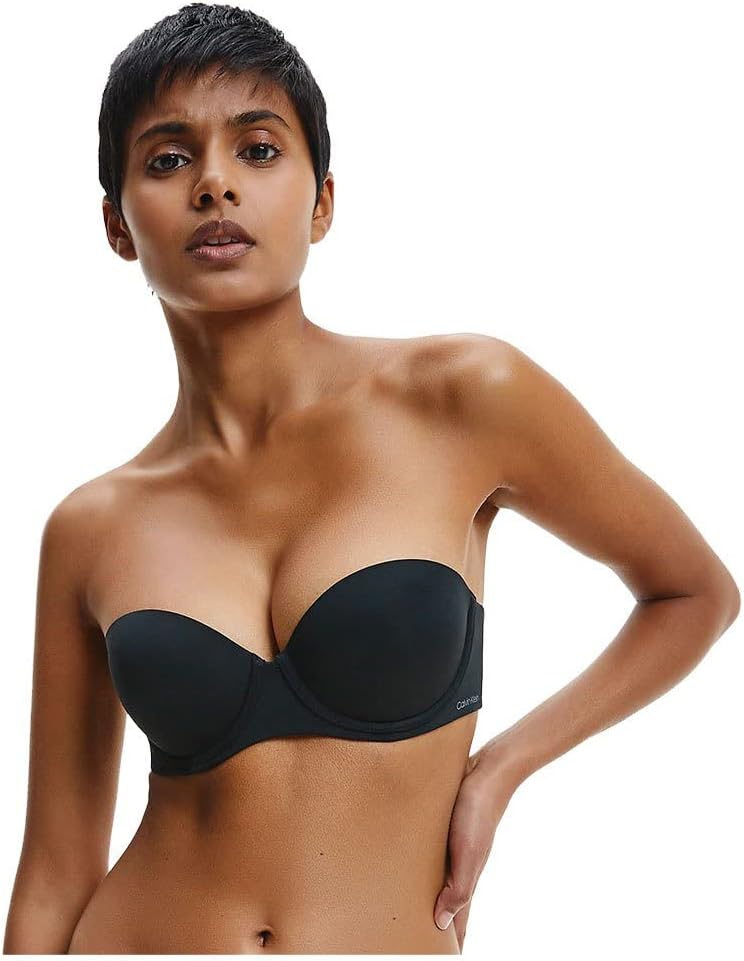 Women Push Up Strapless Bra - Black