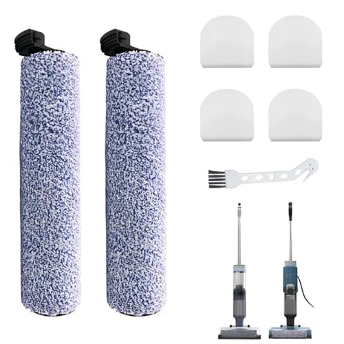 Rynplex 2 Brush Rolls +4 Replacement Filter Foams, for Shark, for HydroVac/Cordless Pro 3in1 Vacuum Mop Anti, Replace Part #WDB1F2 Robot Vacuum Mop Pad(7 Pcak)