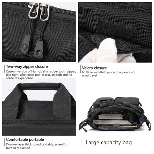 DOUGO Multifunctional Unique One-Shoulder Crossbody Bag Messenger Shoulder Bag for Men Laptop Case Handbag Business Briefcase Travel Rucksack