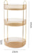 BIOPLJ 360° Rotating Makeup Organizer, High-Capacity Skincare Clear Make Up Storage, Perfect Makeup Organizer On The Dresser, Cosmetics Storage Box Vanity Shelf Countertop (2 Tiers, yellow)