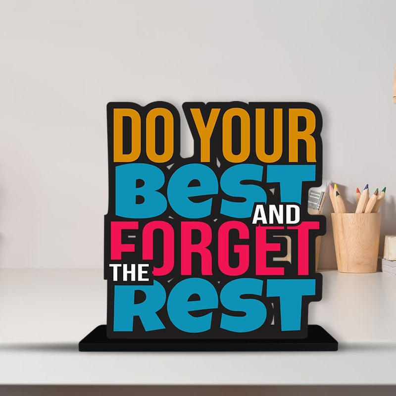 Artvibes Wooden Idols and Figurine Good Food is Good Mood Restaurant Cafe Quotes Table Decoration for Office Desk | Home Decor | Living Room | Modern Art Wood Showpiece Gift Item (SP_1128N)