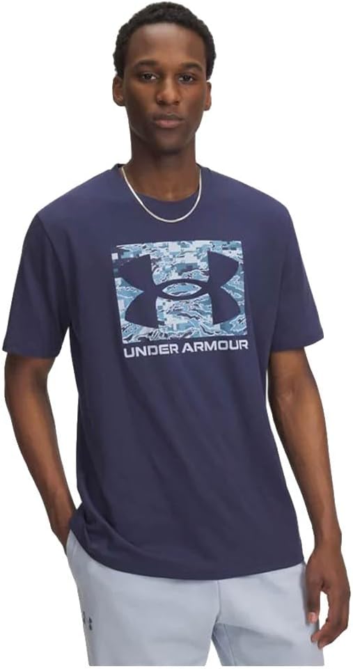 mens UA ABC CPRNT BOXED LOGO SS Modern (pack of 1) - BLUE