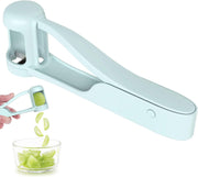 WhiteRhino Grape Cutter, Fruit Cutter for Toddlers Baby, Grapes, Cherry Tomatoes, Strawberry Cutter, Quarter Cutter, Vegetable Cutter, Fruit Salad Tool Cake Decoration, Stainless Steel, Kitchen Aid - Blue