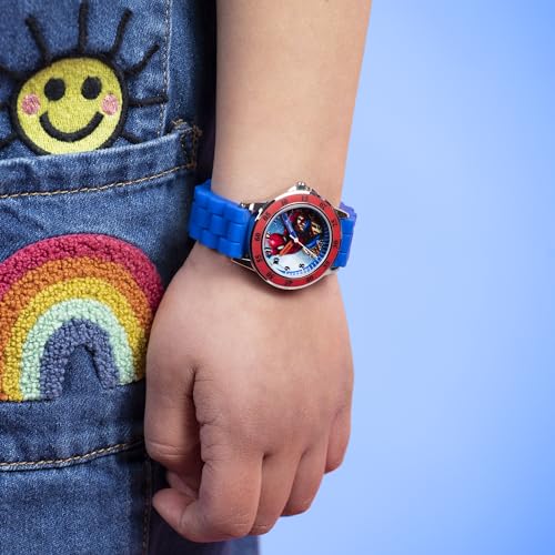 Marvel Spiderman Boy's Analogue Analog Quartz Watch with Silicone Strap SPD9048