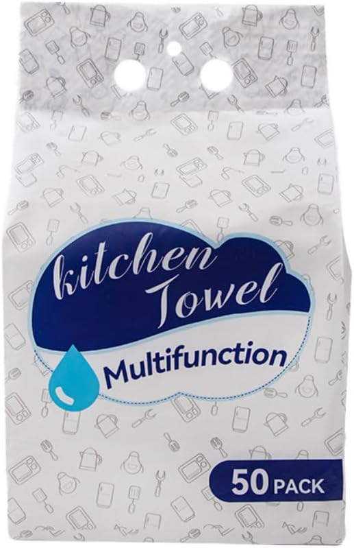 SKY-TOUCH Wall-Hanging Disposable Tissues, Disposable Face Towel, Wet and dry facial cleansing wipes Highly Absorbent, Hand Towel,Sterilized Tissues for Germ Protection,4 pack - 200 Sheet,4 Hook - 50Pcs
