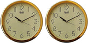 Ajanta Plastic Abstract Quartz Analog Wall Clock - Model No.957 (260Mm X 260Mm X 33Mm, Ivory) - 26 cm x 26 cm x 3.3 cm (Pack of 2)