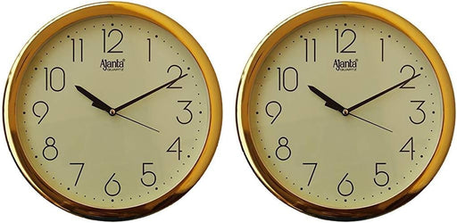 Ajanta Plastic Abstract Quartz Analog Wall Clock - Model No.957 (260Mm X 260Mm X 33Mm, Ivory) - 26 cm x 26 cm x 3.3 cm (Pack of 2)