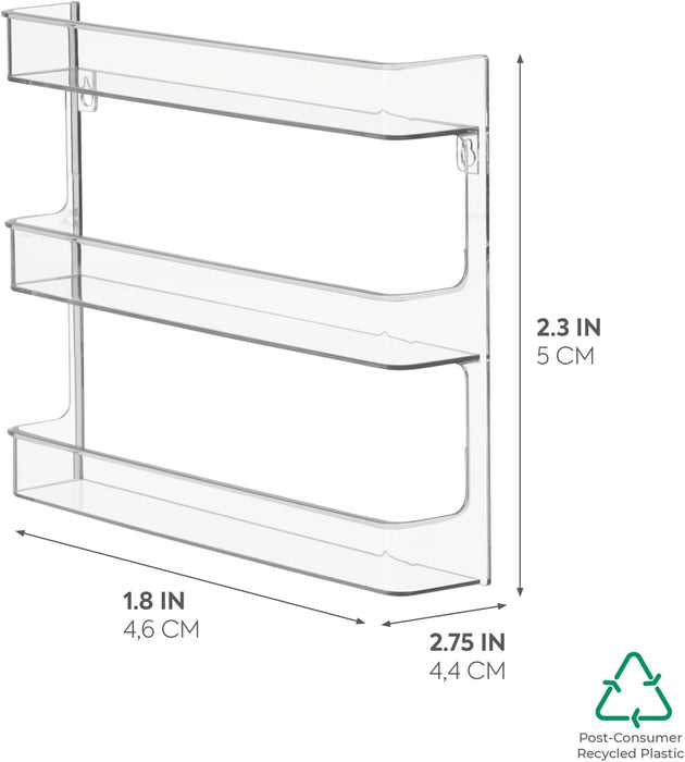 Idesign Bpa-Free Plastic Divided MakEUp Palette Cosmetic Organizer, The Clarity Collection – 9.25" X 3.86" X 3.2", Clear