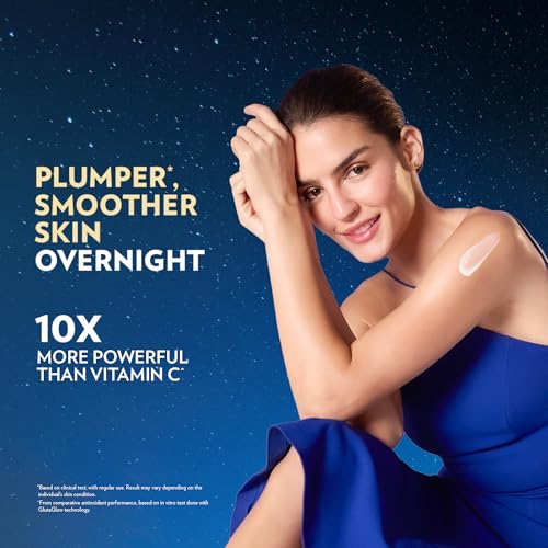 Vaseline Gluta-Hya Serum Burst Lotion, Overnight Radiance Restore, with GlutaGlow Technology, Hyaluronic Acid and Collagen, 10x More Powerful than Vitamin C, 200ml