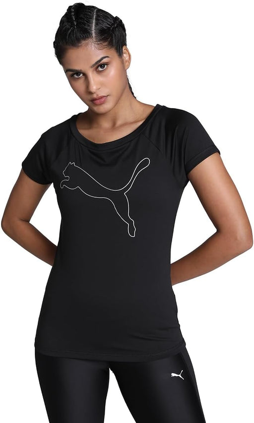 Women's Train Favorite Jersey Cat Tee Tee - Puma Black