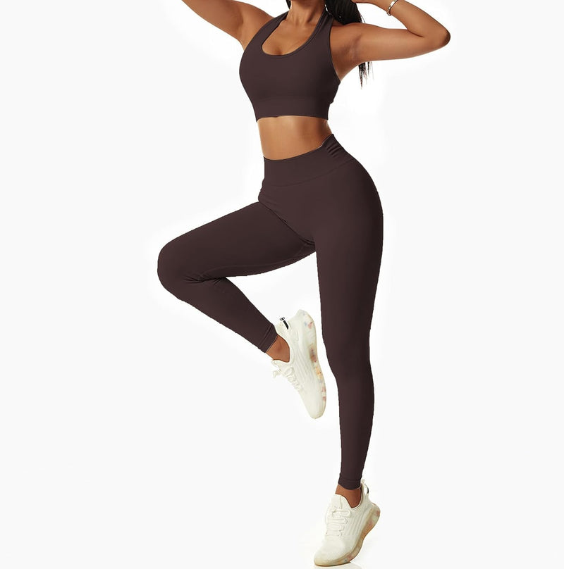 Vertvie Halterneck Sports Bra Backless Fitness Bustier Women's Padded Push Up Bra Without Underwire Sports Bra Top Yoga Bra Medium Support Workout