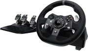 Logitech G29 Driving Force Racing Wheel and Floor Pedals, Real Force Feedback, Stainless Steel Paddle Shifters, Leather Steering Wheel Cover for PS5 Pro, PS5, PS4, PC, Mac - Black - UAE Version - G920 (XBOX | PC)