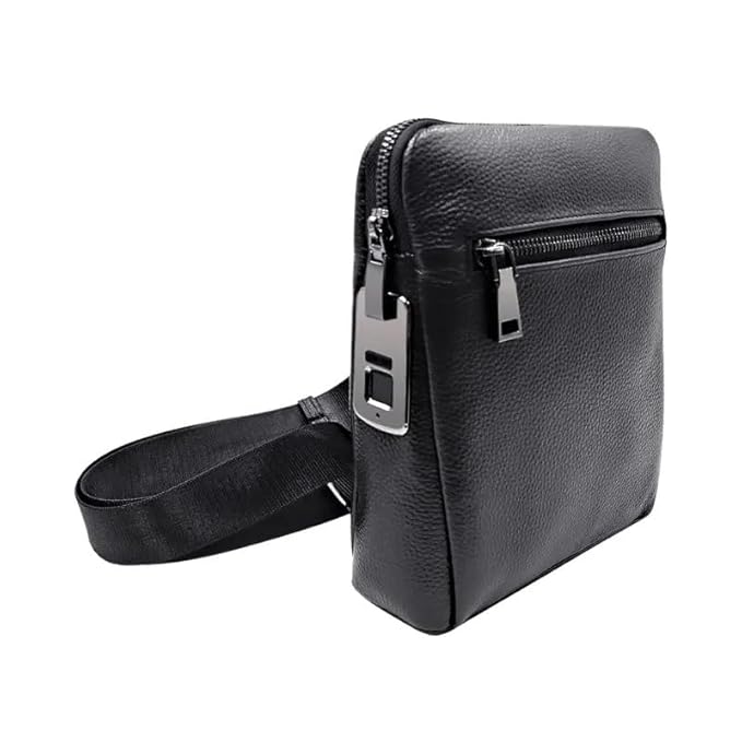Men Handbag with Fingerprint Lock | 0.5s Fingerprint Unlock Anti-Theft Assurance