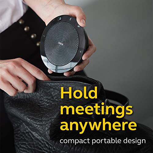 Jabra Speak 510 Speaker Phone - Microsoft Certified Portable Bluetooth Conference Speaker with USB - Connect with Laptops, Smartphones and Tablets, Black