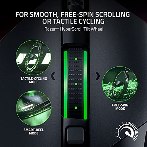 Razer Basilisk V3 Customizable Ergonomic Gaming Mouse: Fastest Mouse Switch, Chroma RGB Lighting 26K DPI Optical Sensor 11 Programmable Buttons HyperScroll Tilt Wheel - Classic Black