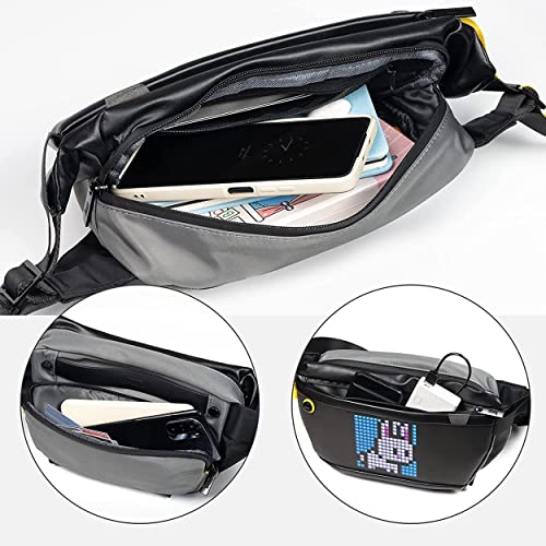 Divoom Pixoo Slingbag Shoulder Bag with LED Display, Black