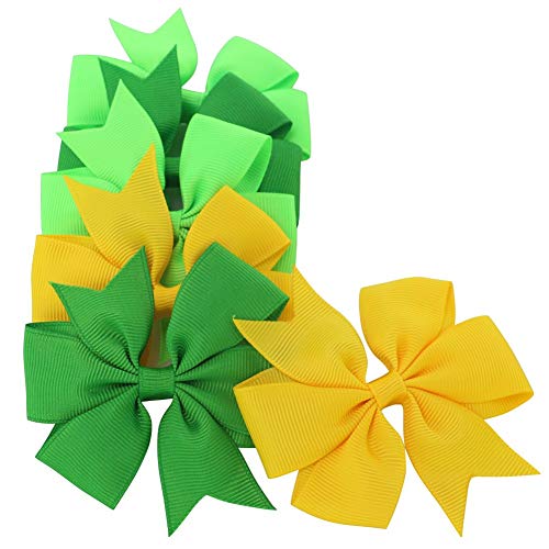 30 Pcs Baby Girls Ribbon Boutique Hair Bows Clips with Assorted colors
