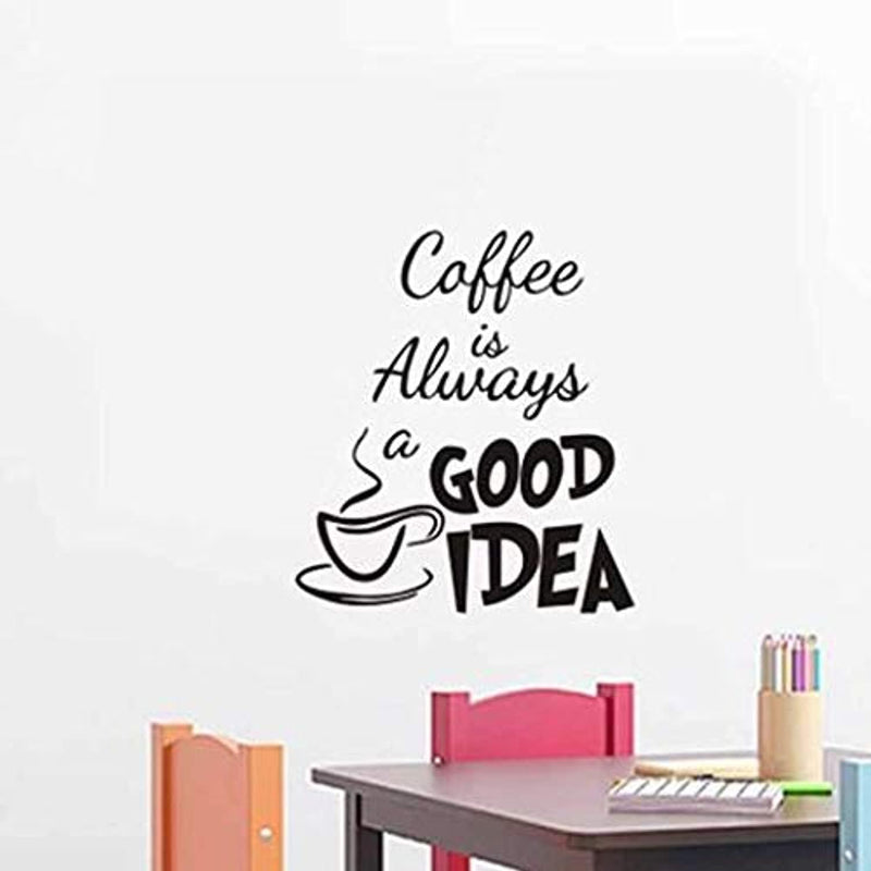 COOLBABY Removable Pvc 35X40cm Coffee Is Always A Good Idea Wall Decals Vinyl Stickers Home Decoration Diy Art Living Room Kitchen Sticker