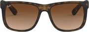 RB4165 Justin Rectangular Sunglasses - Light Tortoise/Brown Gradient