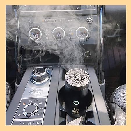 Stylish Portable Incense Burner | USB Rechargeable Bakhoor Oud burner | Electric Arabic Mubkhara Device for Home Office and Car (X008-Black)