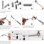 Retractable Clothesline - 304 Stainless Steel Retracting Indoor Curtains Wire - Adjustable Heavy Duty Laundry Dryer Rope for Dorm Apartment Hotel Bedroom