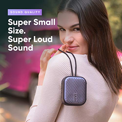 Mivi Roam 2 Bluetooth 5W Portable Speaker,24 Hours Playtime,Powerful Bass, Wireless Stereo Speaker with Studio Quality Sound,Waterproof, Bluetooth 5.0 and in-Built Mic with Voice Assistance-Black