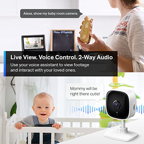 Tapo TP-Link 2K Indoor Security Camera for Baby Monitor, Dog Camera w/Motion Detection, 2-Way Audio Siren, Night Vision, Cloud &SD Card Storage (Up to 256 GB), Works with Alexa & Google Home (C110)