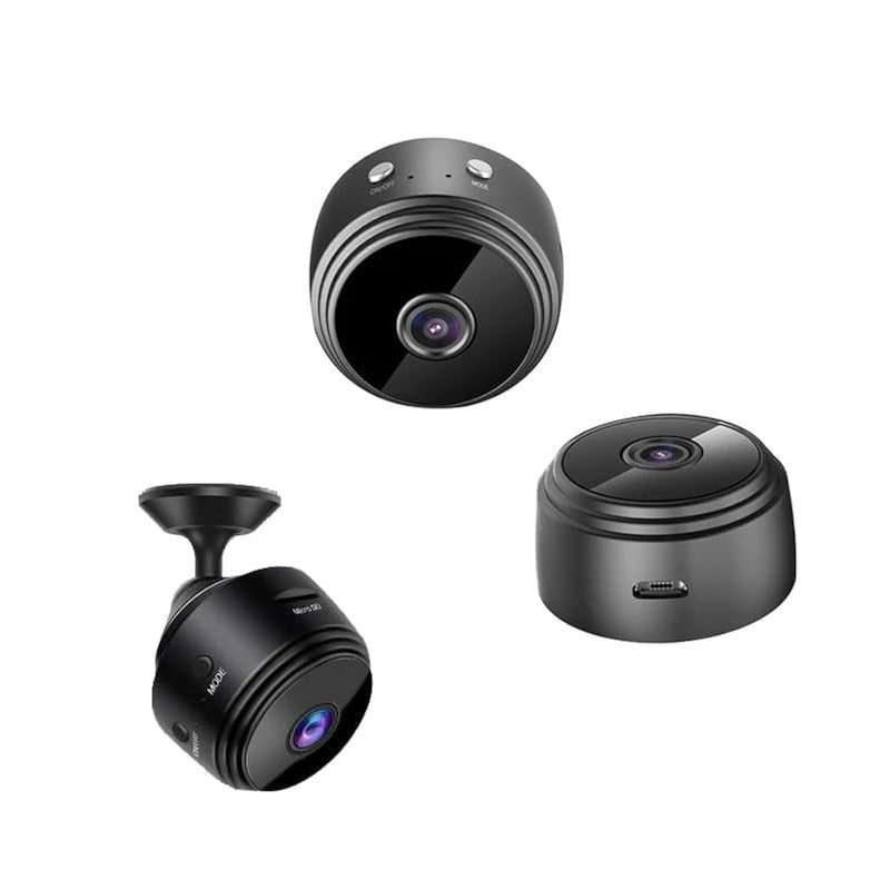 Broski WiFi Sticking Wireless Spy Hidden HD 1080P Portable Round Camera, Indoor Security Camera, Motion Detection, Instant Notifications Night Vision Camera (Black)