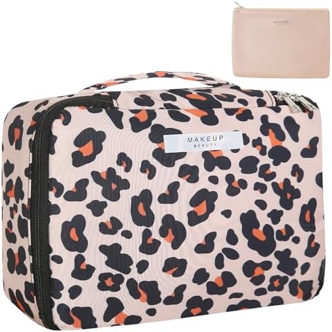 Queboom Travel Makeup Bag Cosmetic Bag Makeup Bag Toiletry bag for women and girls