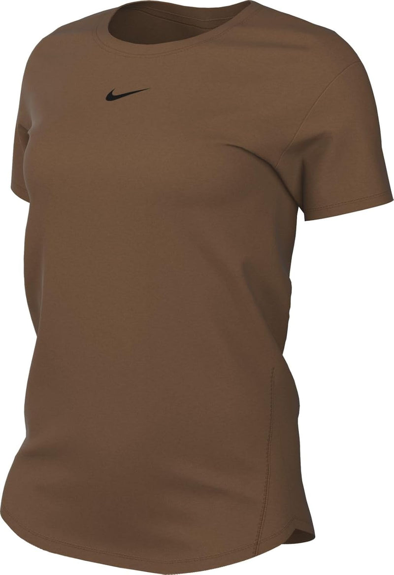 Women's W Nk One Classic Df SS Top - LT BRITISH TAN/(BLACK)