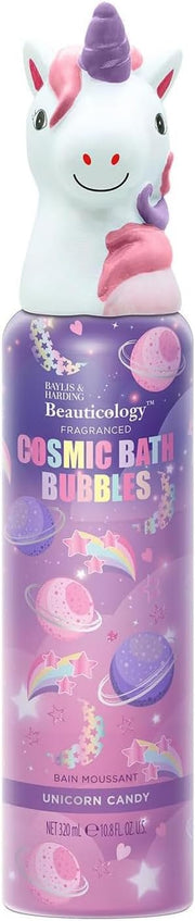 Baylis & Harding Beauticology Unicorn Candy Bath Bubbles Gift, 320ml Sweet Scented Bubble Bath Vegan Friendly & Cruelty Free Luxurious Pampering Gift for Women & Girls (Pack of 1) - Unicorn Bath Bubbles
