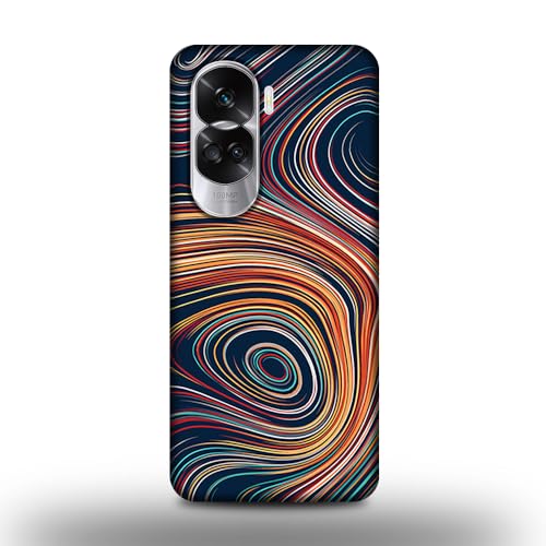 AMC Design TPU Mobile Case Cover for Honor 90 Lite (LTE / 5G) with Abstract Swirled Stripes Pattern 28