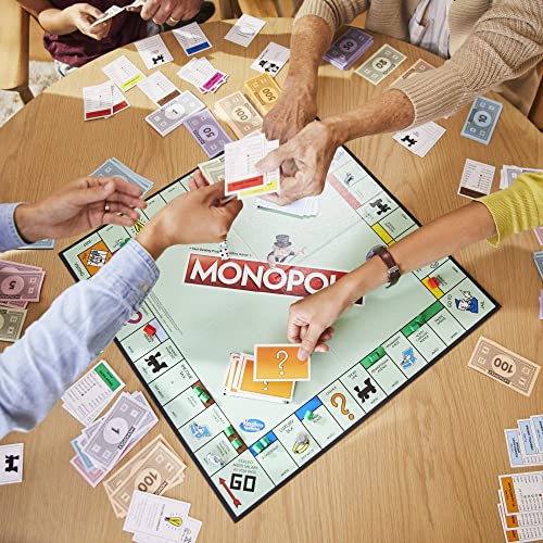 Monopoly Board Game | Family Board Games for Adults and Kids | Ages 8 and Up | 2 to 6 Players | Strategy Games | Family Gifts