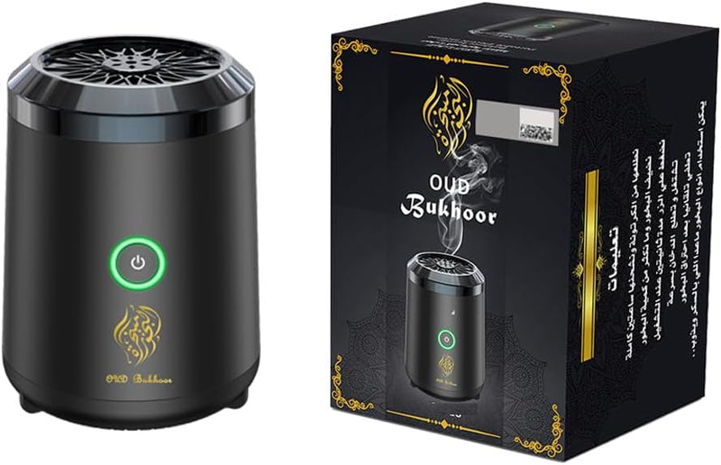 Arabic Incense Electric Oud Bukhoor Incense Burner Aroma Diffuser Car Bakhoor Burner, Muslim Oud Burner Rechargeable Car Bakhoor, Arab Bukhoor, Home, Guest House, Desert Camping, Travel and Great Gift