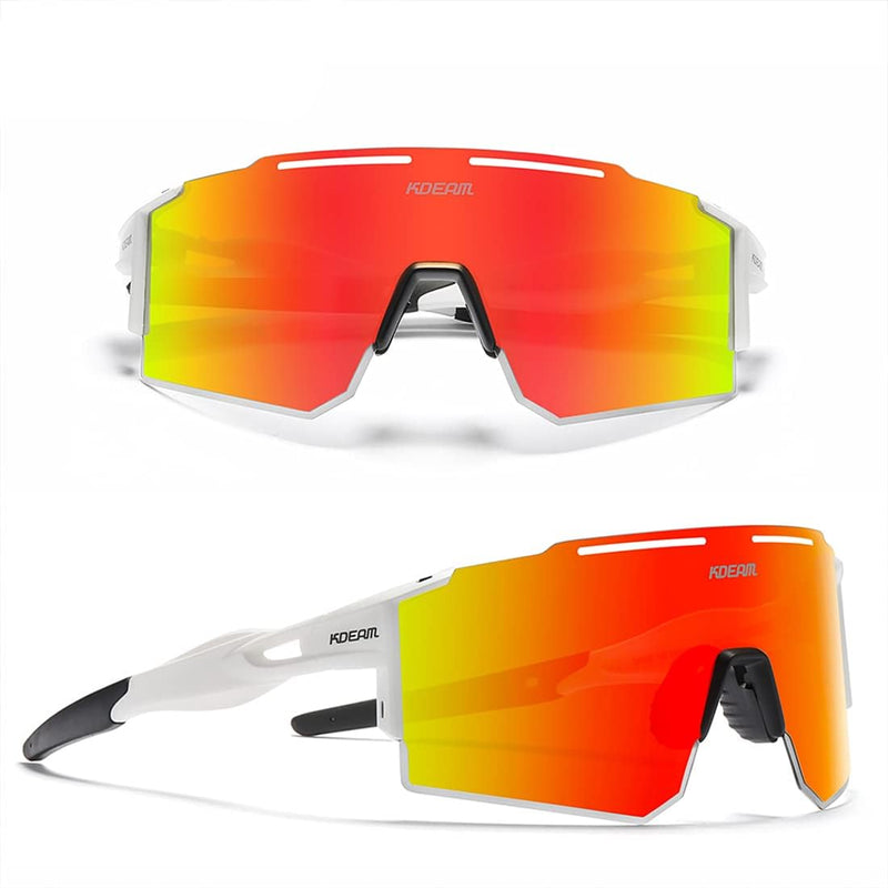 RINKUOLYO Sports Polarized Sunglasses for Men and Women Viper Sunglasses for Cycling Running Driving, M