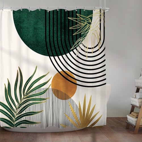 Shower Curtain for Bathroom，Abstract Modern Boho Shower Curtain,Machine Washable Waterproof Fabric Curtain for Home Bathroom Hotel Decor,Bathroom Curtain with Hooks180 * 180CM