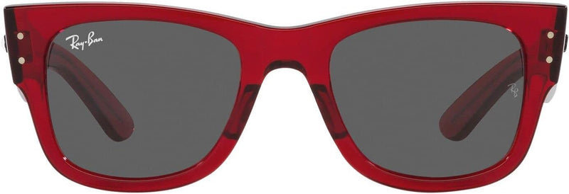 RB0840s Mega Wayfarer Square Sunglasses - Red, Dark Grey