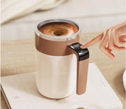 HULPPRE Automatic Self-Stirring Coffee Mug with Smart Temperature Control,400ml 316 Stainless Steel Electric Mixing Cup with Lip,Type-C Rechargeable,One-Touch Stirring for Coffee,Milk,Protein Powder - Beige