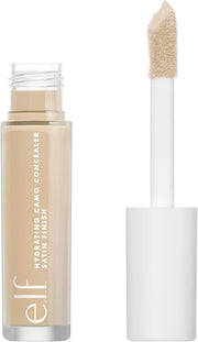 e.l.f. Hydrating Camo Concealer Lightweight Full Coverage Long Lasting Conceals Corrects Covers Hydrates Highlights Satin Finish 25 Shades AllDay Wear 0.20 Fl Oz, Light Beige, 1 count - Light Beige