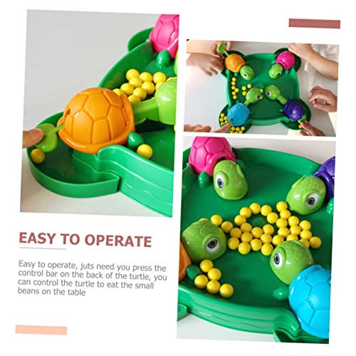 ORFOFE 1 Set Board Desktop Hippo Sensory Cartoon Peg Board Game Color Sorting Game Intelligent Game Tortoise Eating Beans Desk Game Restless