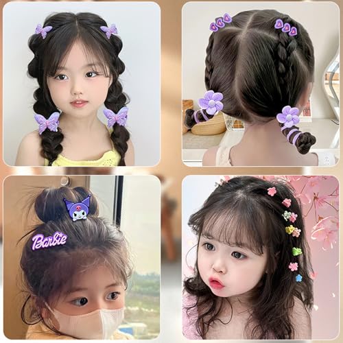Beauenty Hair Accessories Set, Girls Hair Dress Up Kit with Jewelry Box, Hair Ties, Hair Clips, Princess Dress Up Toys Deluxe Set, Gift Toys for Age 3 4 5 6 7 8 9 10 Girls Kids Toddlers (Pink)