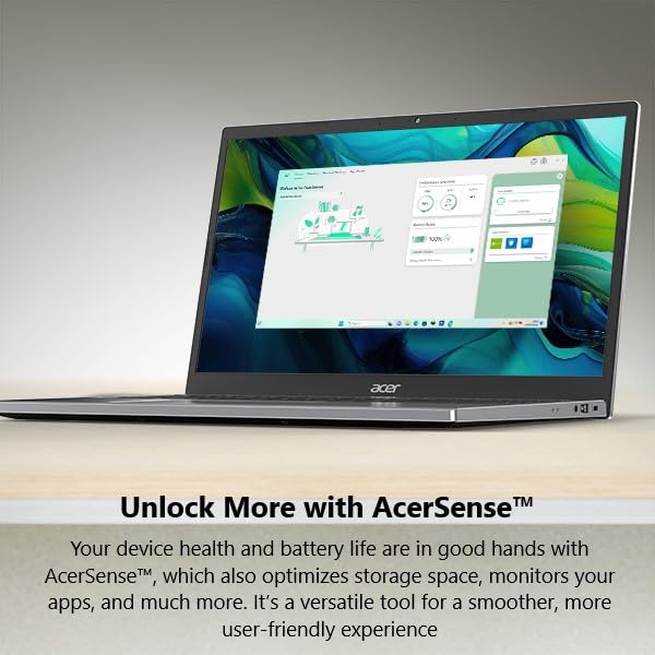 Acer Aspire Go 15 Slim Laptop with 15.6" FHD IPS/Intel i3-N305 /8GB LPDDR5 RAM/128GB SSD/Windows 11 Home/English KB/Silver