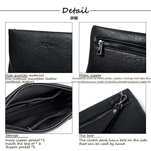 FSD.WG Mens Clutch Bag Man Purse Handbag 12 inches Large Hand Bag Big Clutch Wallet
