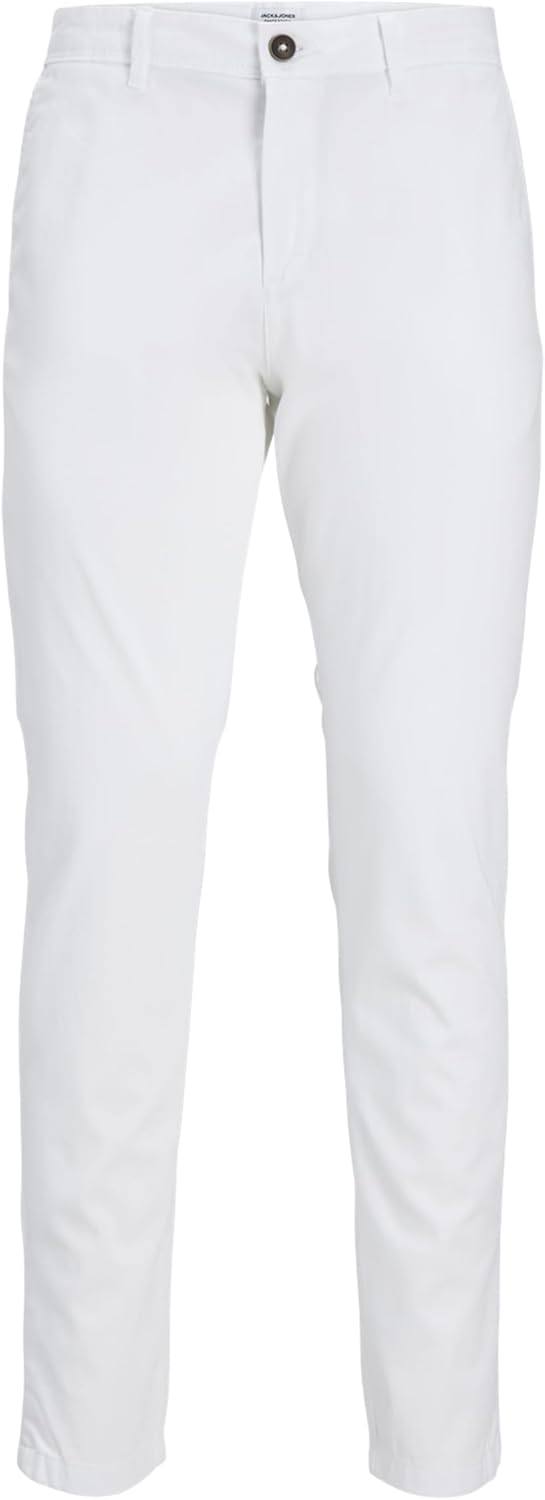 JACK & JONES Men's Jpstmarco Jjbowie Sa Noos Pants - White
