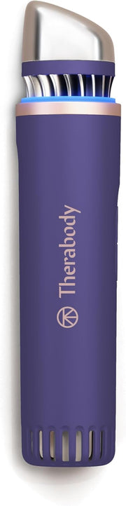 TheraFace Depuffing Wand Cold and heat skincare treatment to depuff and glow; beauty wand, face roller and eye massager for dark circles and radiant skin, Indigo - Off White