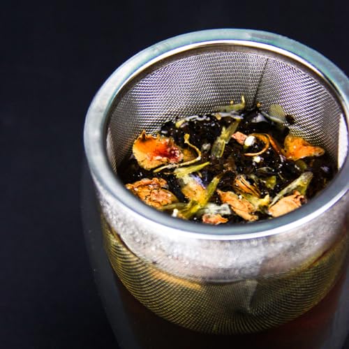 Tealand Durable Stainless Steel Fine Mesh Strainer Perfect Size Suitable To Any Teapot Mugs Cups To Steep Green Black Herbal Oolong Loose Leaf Tea 5.4x8.2cm