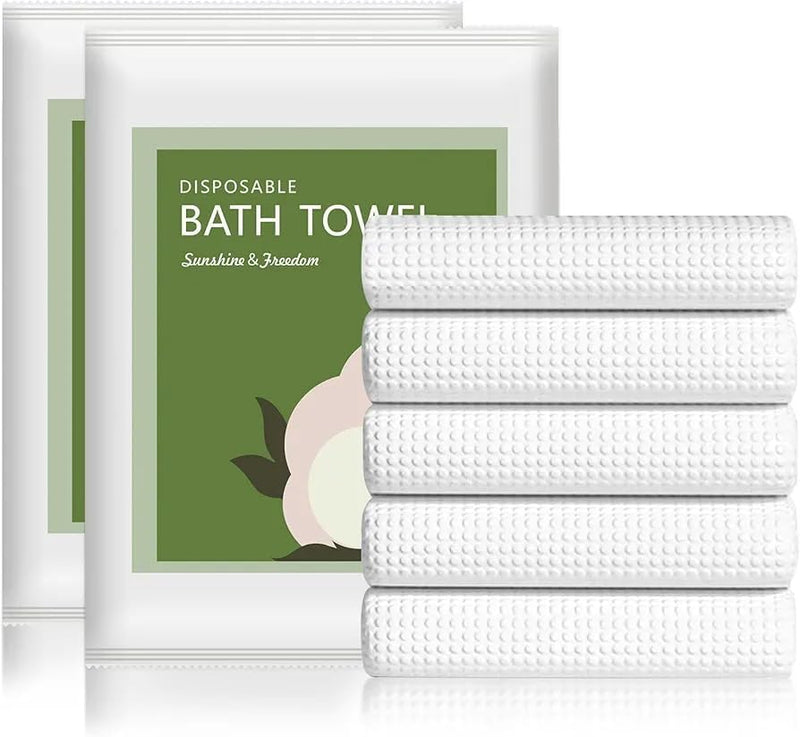 25 Pack Disposable Bath Towels (70X140cm) Compressed Towels Individually Packed For Hotel,Spa,Beach,Sauna,Gym,Saloon,Camping & Sports Travel Disposable Towel Soft And Absorbent Portable And Breathable