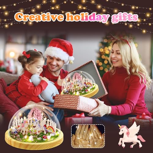 Unicorn DIY Night Light Kit, Creative Unicorn Magic Lamp Project USB Upgrade Edition Unicorn Toy Arts and Crafts Unicorn Lamp Kit for Girls, Gifts Magic Night Light Unicorn Toy for 4 5 6 7 8 9 10 Girl