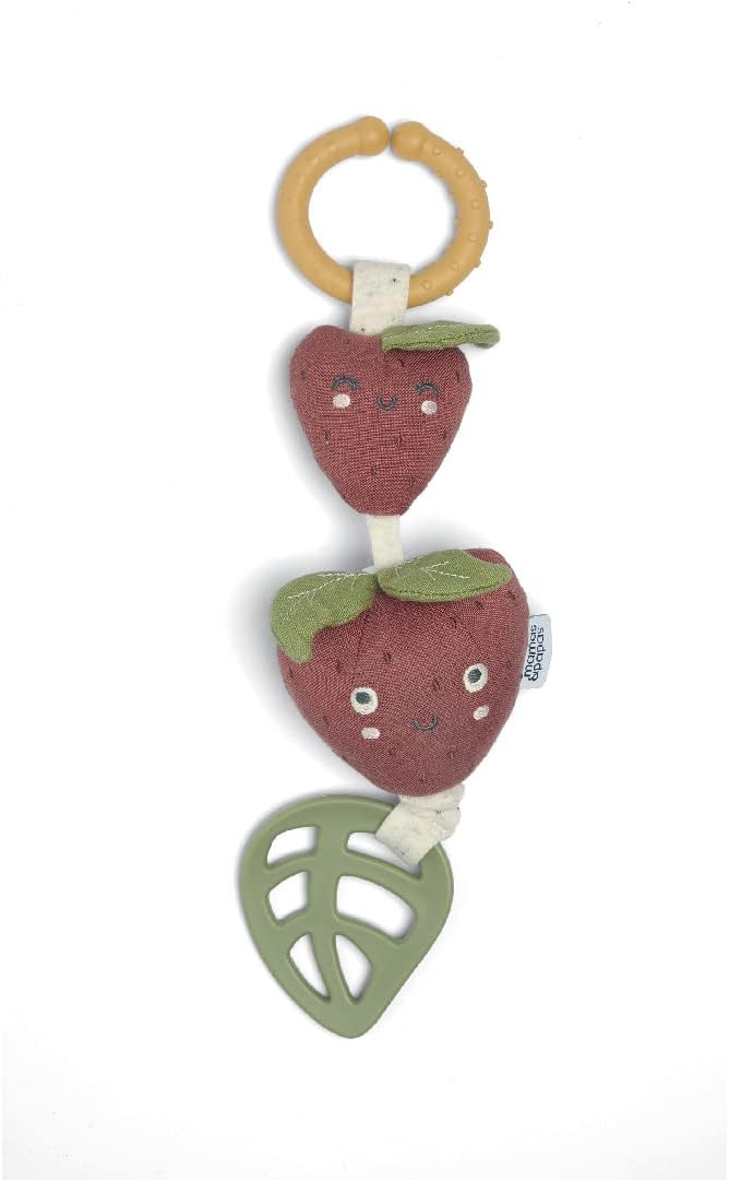 Mamas & Papas Linkie Teething Toy, Grateful Garden, Strawberry